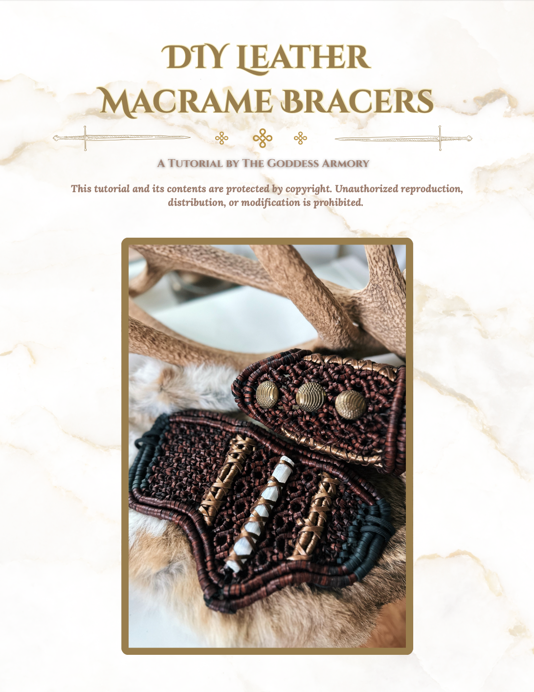 DIY Leather Macrame Bracers Tutorial
