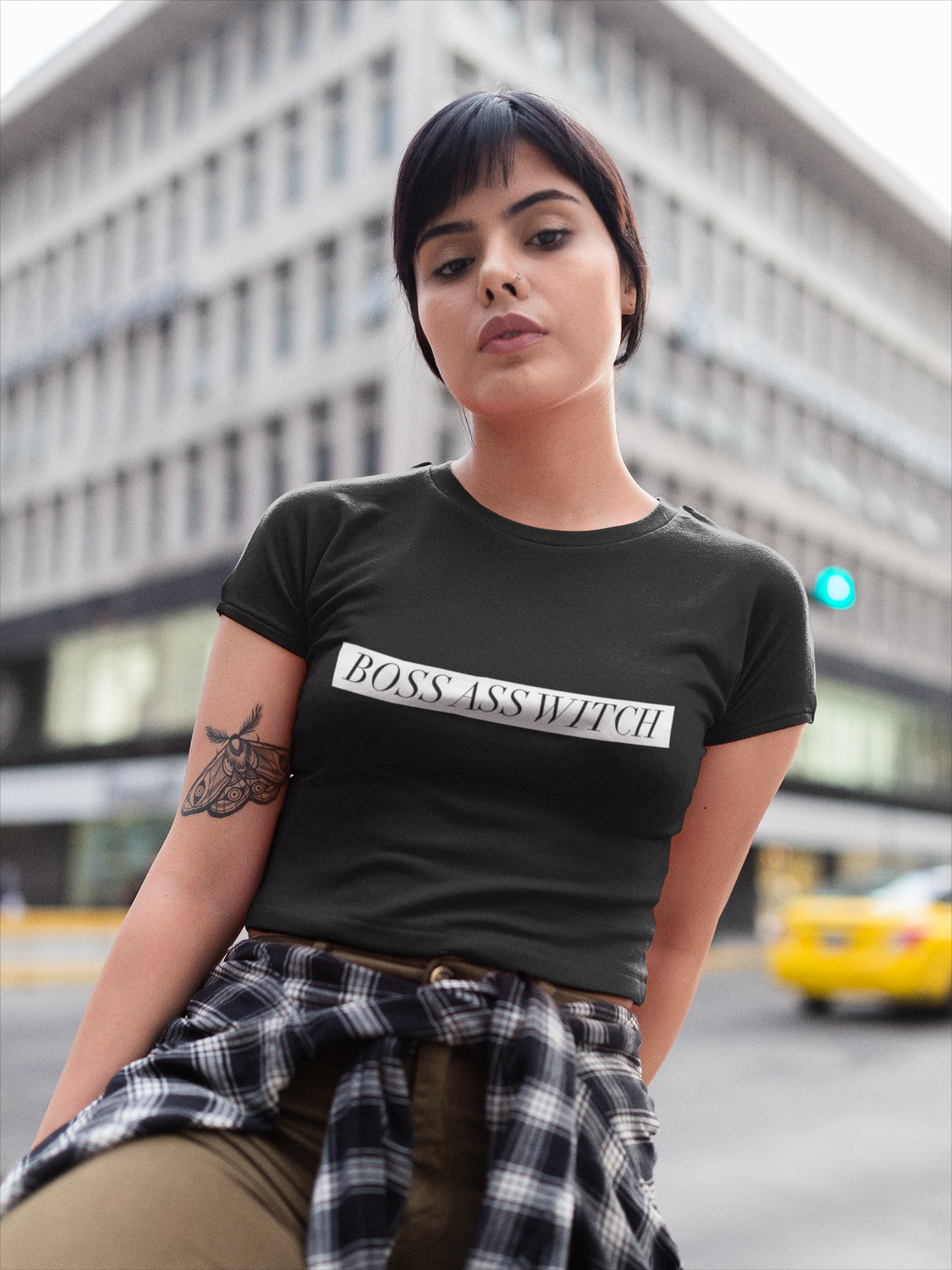 Boss Ass Witch Crop Tee - Black