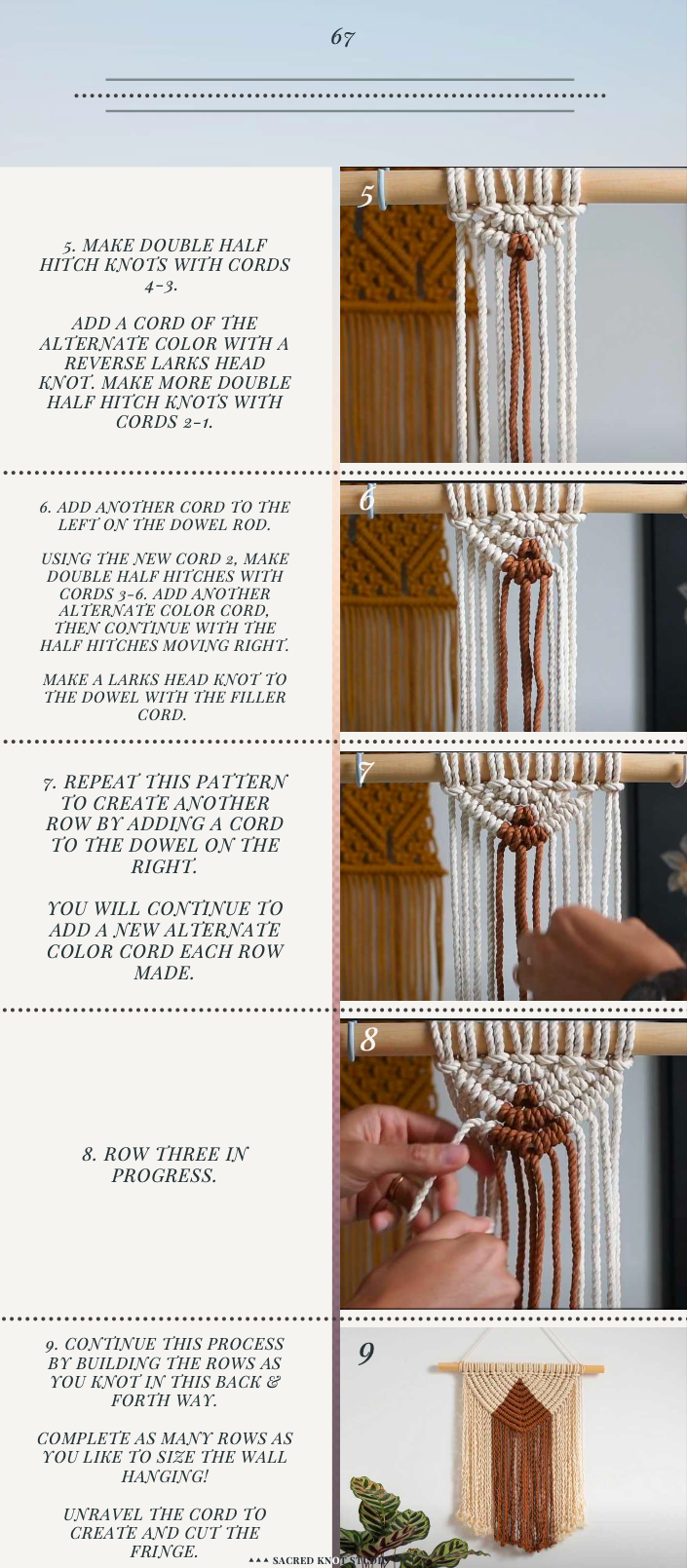 DIY Beginner Macrame Ebook and DIY Leather Macrame Bracers Tutorial