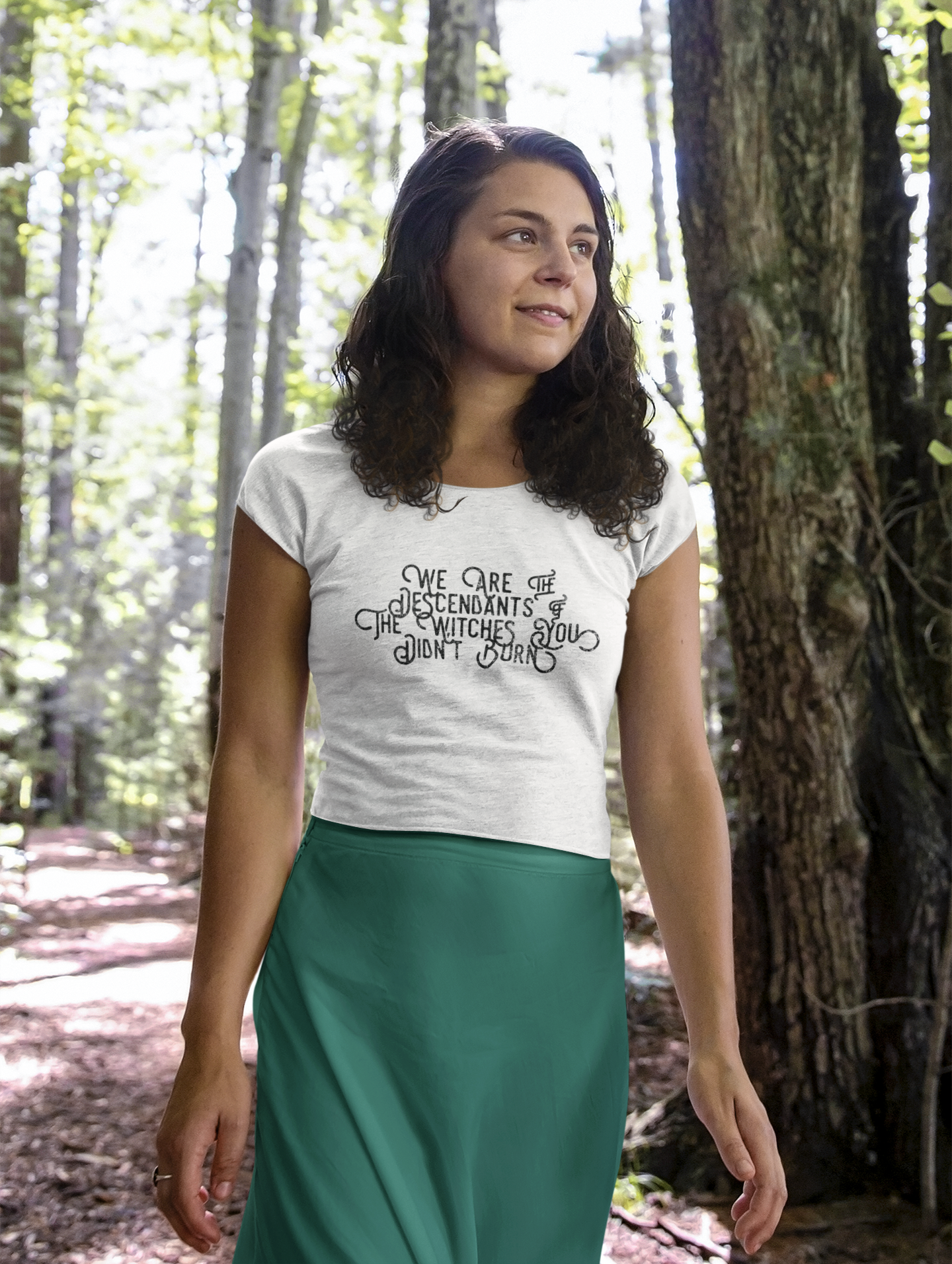 We Are The Descendants Crop Tee - White