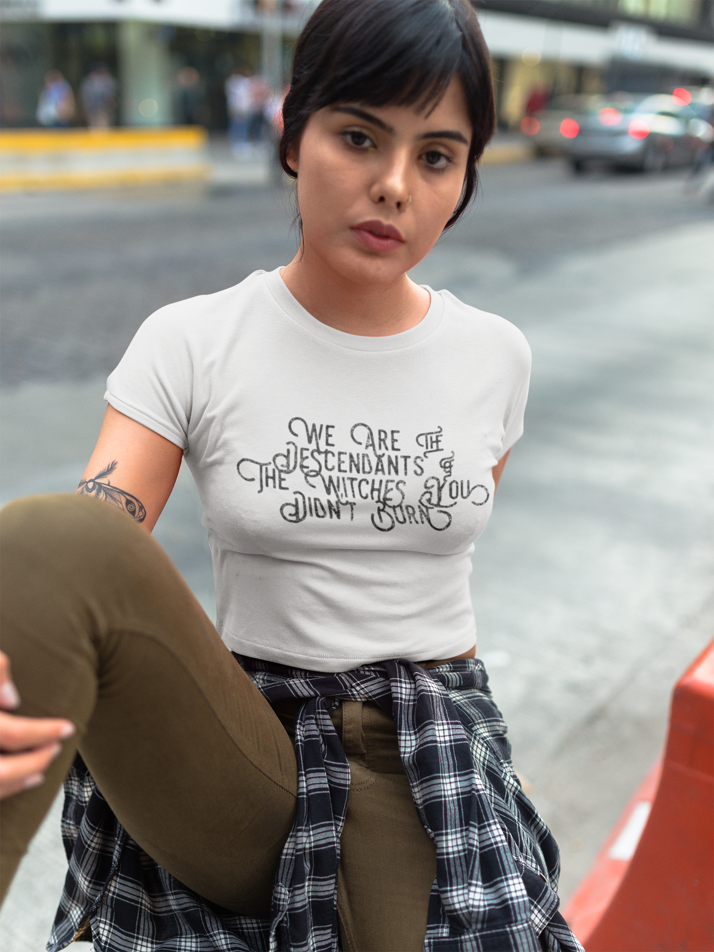 We Are The Descendants Crop Tee - White