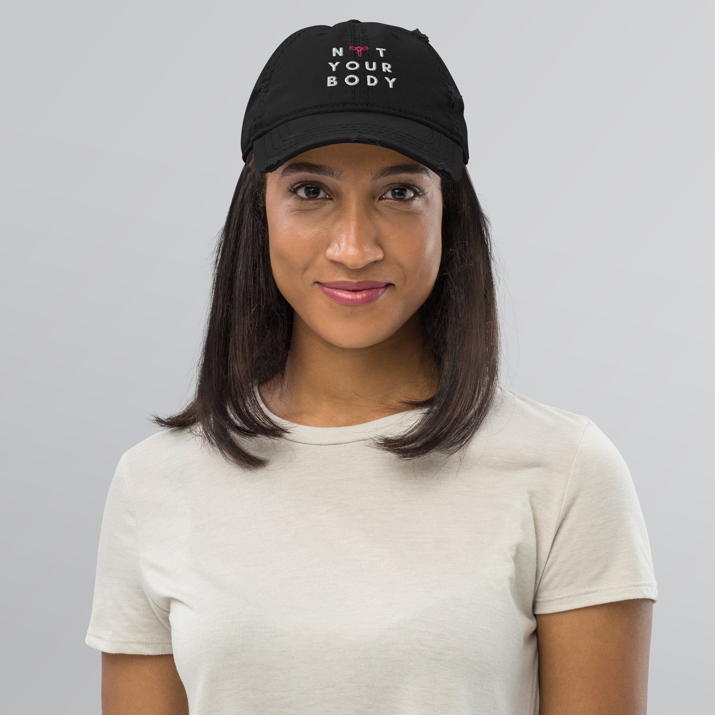 Not Your Body Distressed Hat