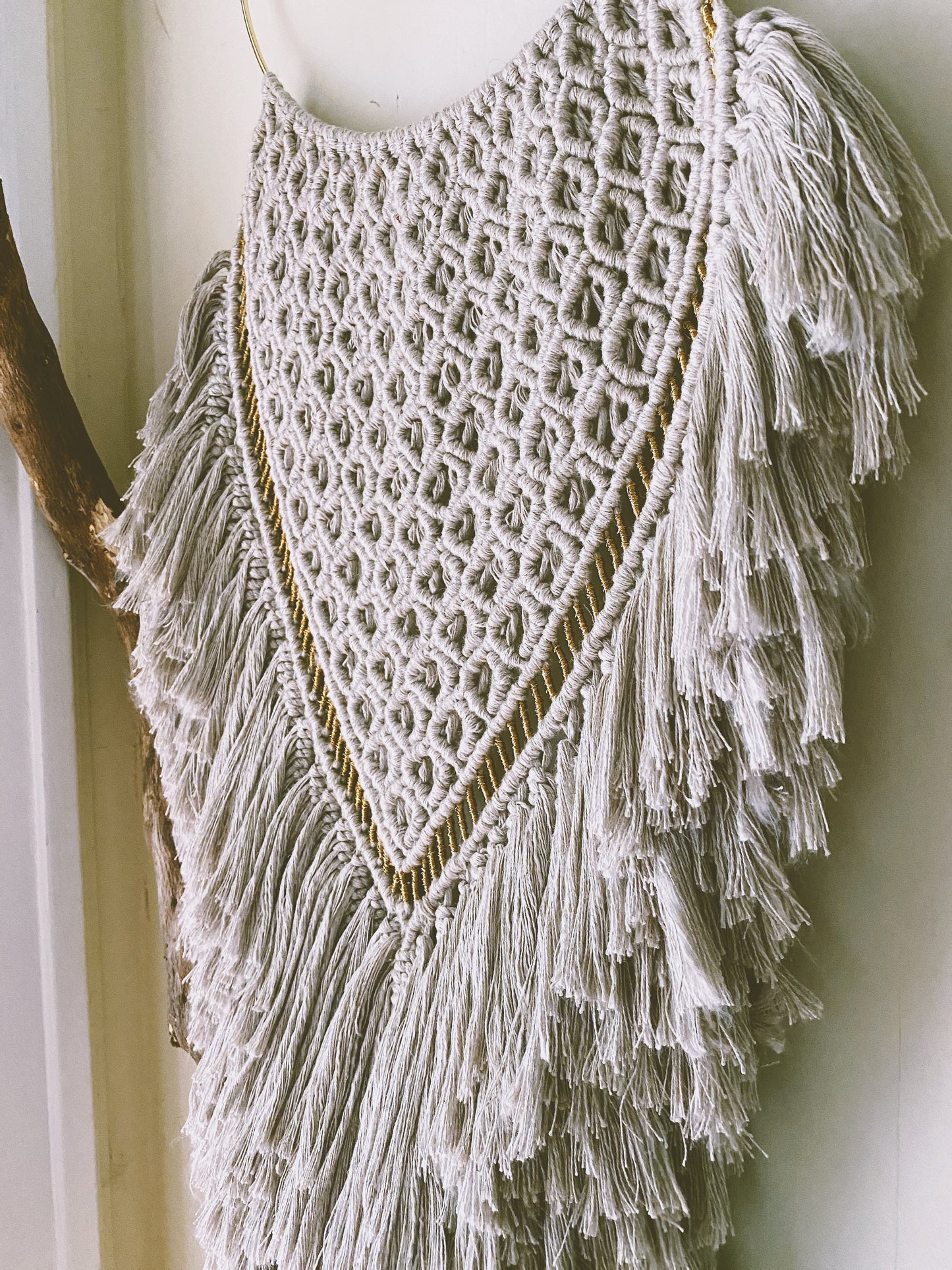 macrame wall hanging, wall hanging, bohemian wall hanging, boho wall hanging, fiber art wall hanging, custom macrame wall hanging, crystal healing, crystal decor, fine art, anthropologie decor, free people decor, anthropologie wall hanging, bespoke wall hanging, boho style, boho wall hanging, bohemian art, bohemian decor