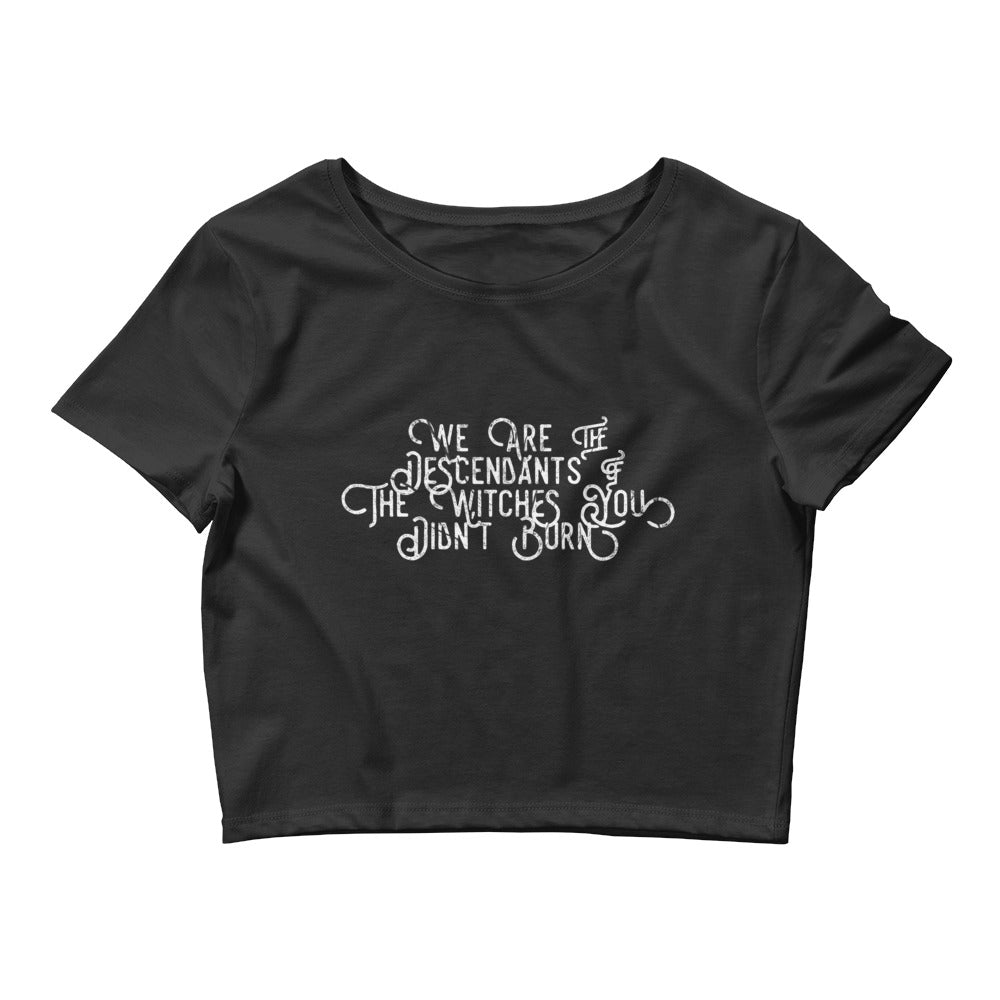 We Are The Descendants Crop Tee - Black