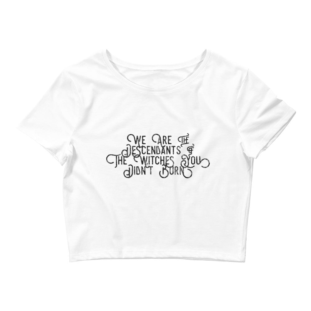We Are The Descendants Crop Tee - White