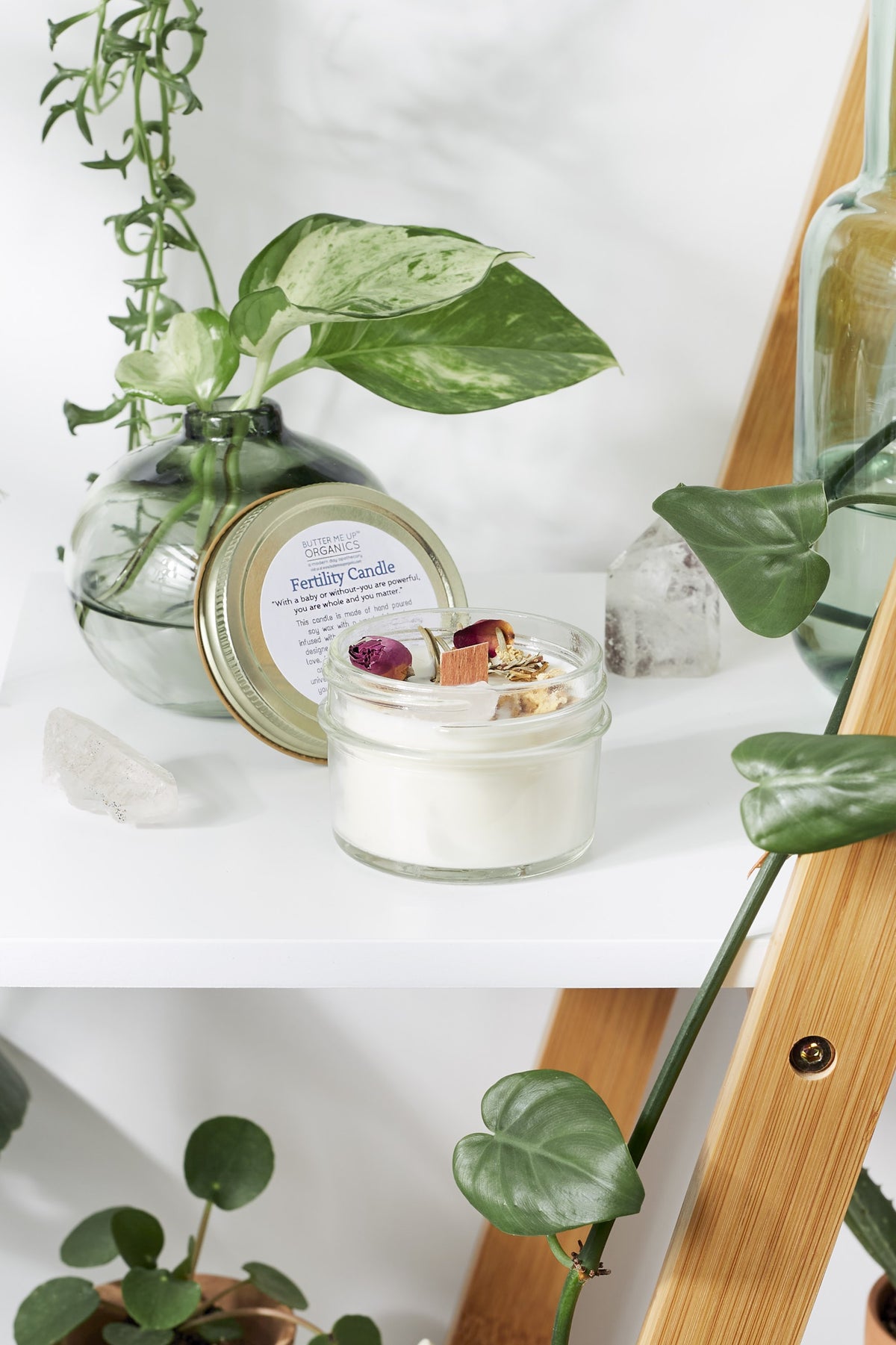 Fertility Ritual Candle — Rose Quartz