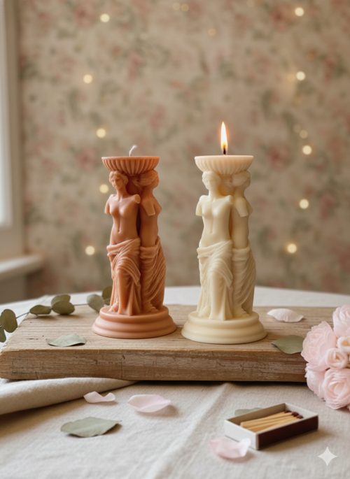 Goddess Sculpture Soy Candle