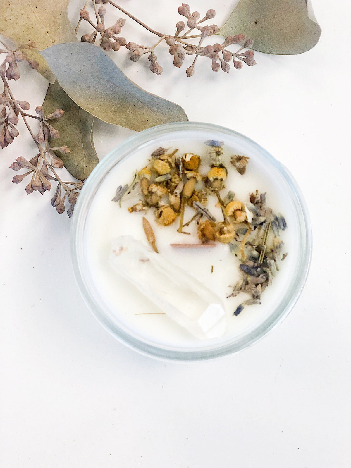 Peace Ritual Candle — Clear Quartz