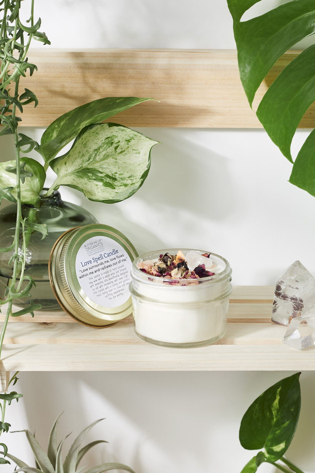 Love Spell Ritual Candle — Rose Quartz