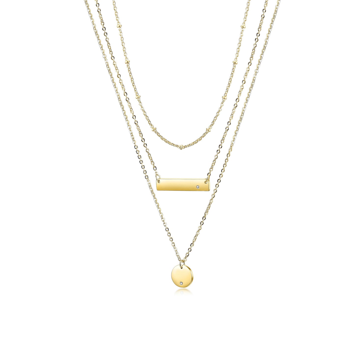 Triple Goddess Layered Necklace