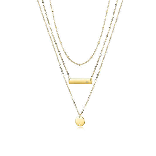 Triple Goddess Layered Necklace