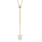Doris Pearl Bar Necklace