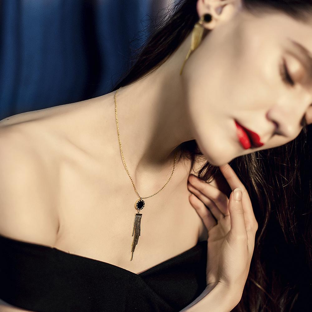 Selene Tassel Pendant Necklace