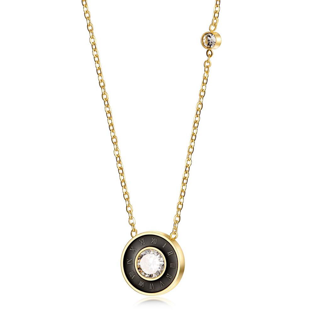 Rhea Numeral Disc Necklace