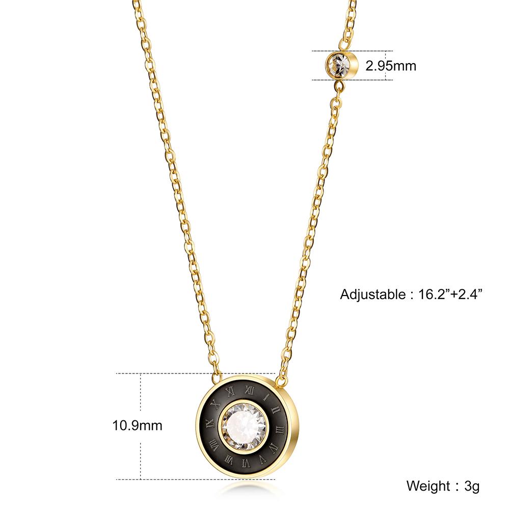 Rhea Numeral Disc Necklace