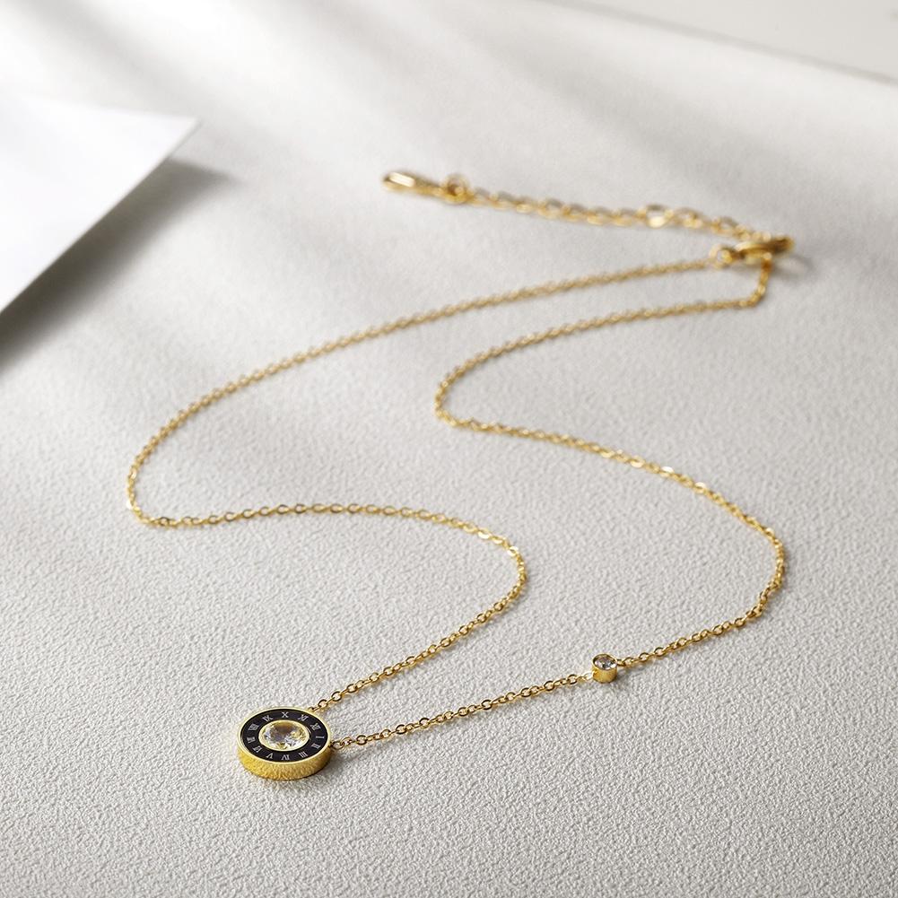 Rhea Numeral Disc Necklace