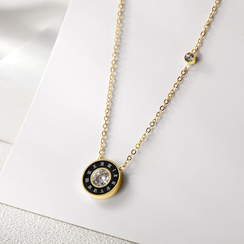 Rhea Numeral Disc Necklace