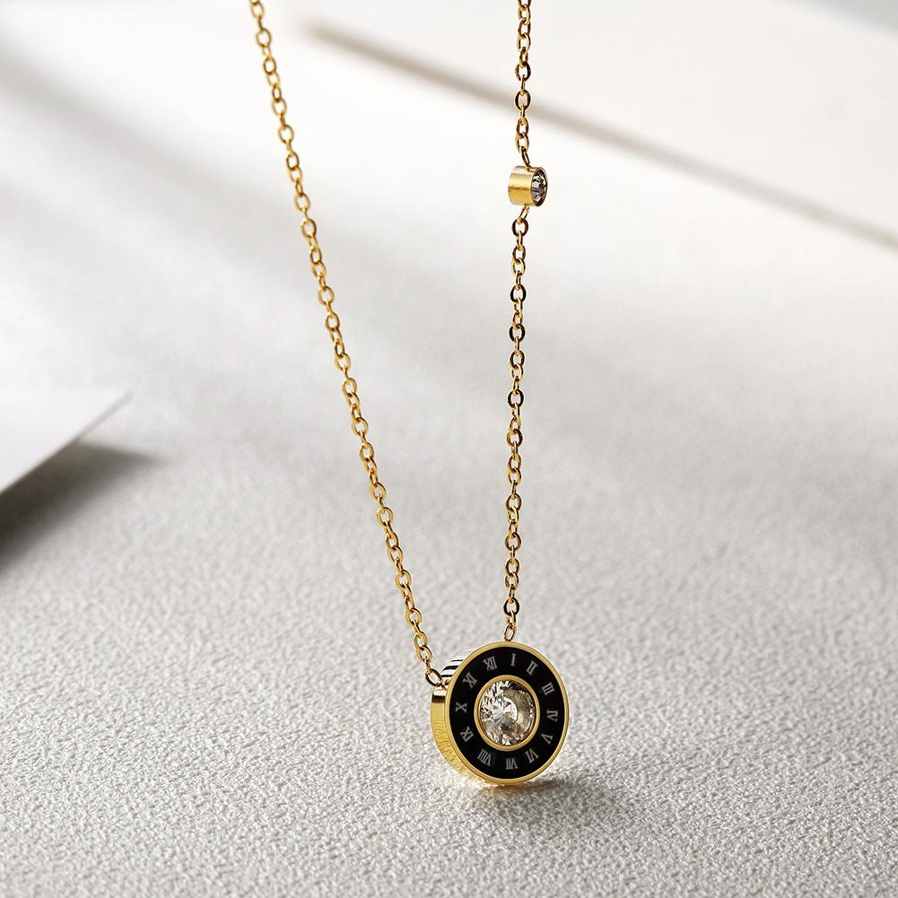 Rhea Numeral Disc Necklace
