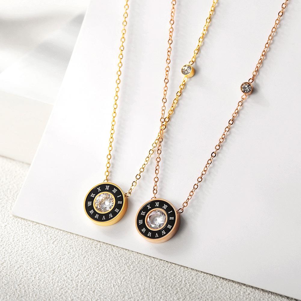 Rhea Numeral Disc Necklace