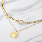 Demeter Layered Coin Necklace