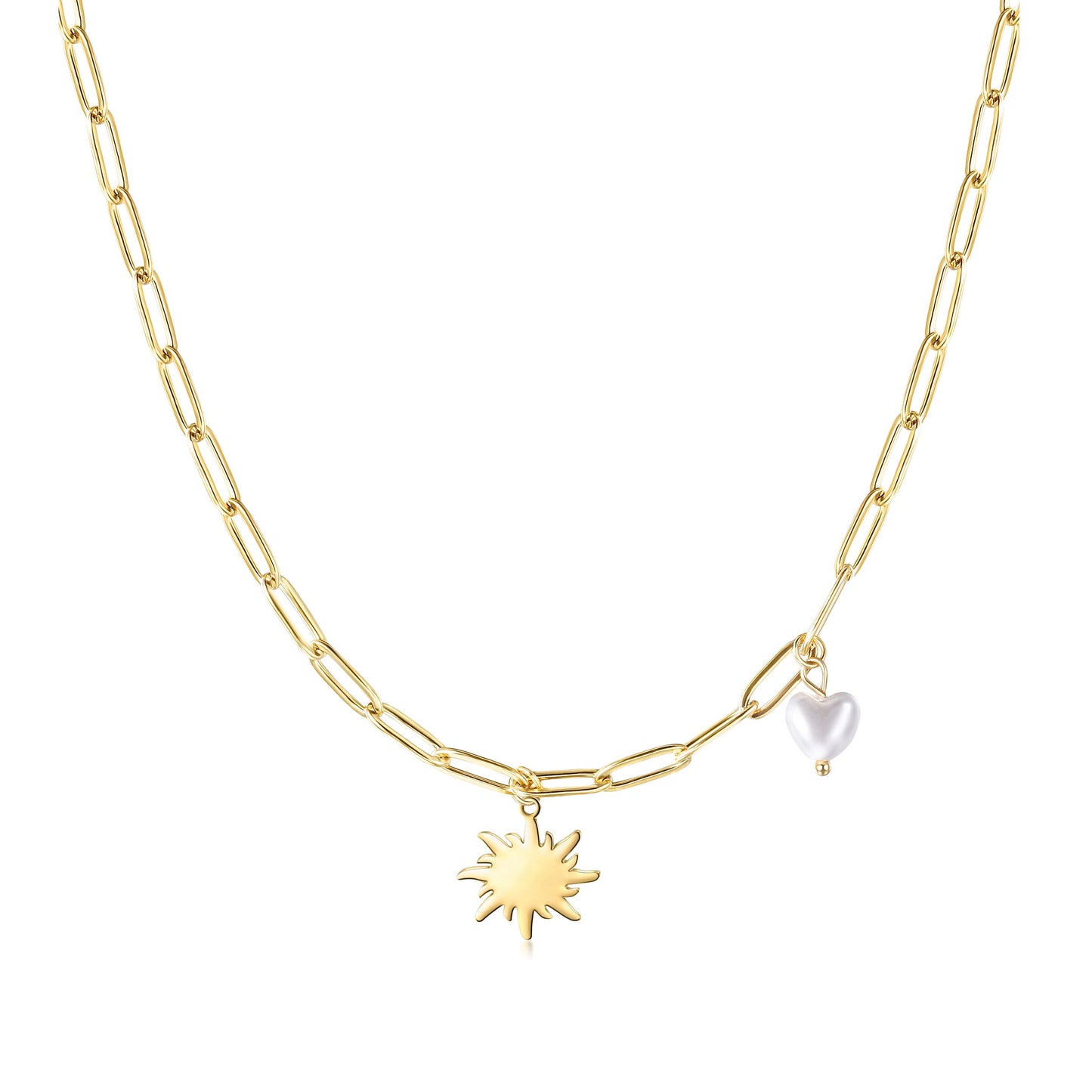 Sunna Heart Pearl Necklace