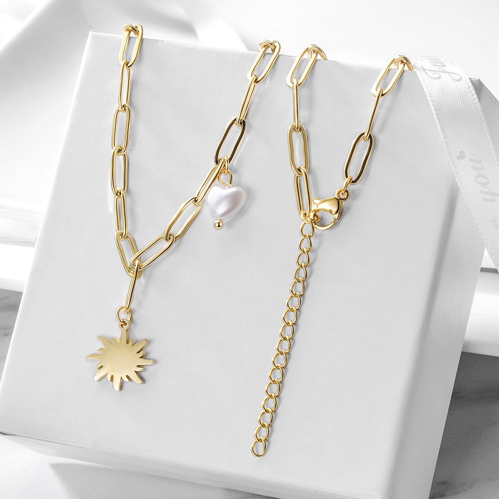 Sunna Heart Pearl Necklace