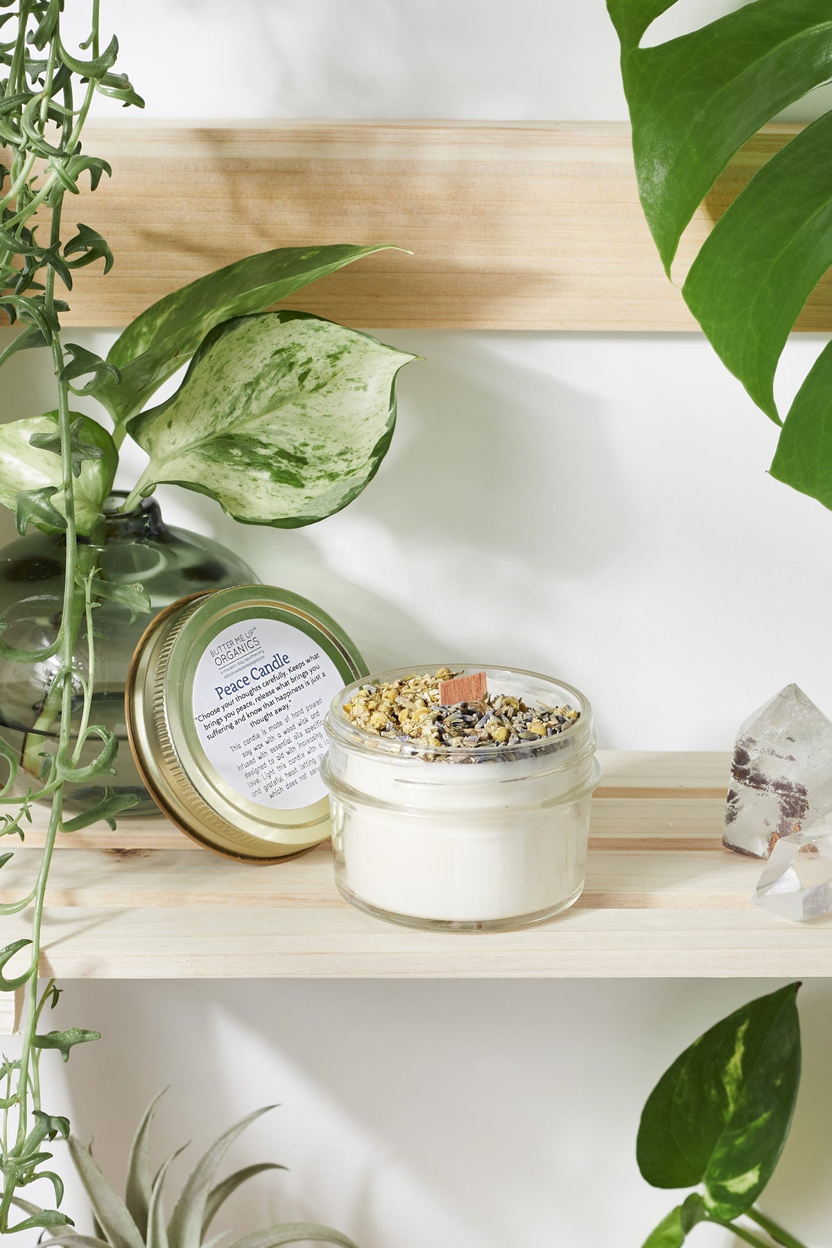 Peace Ritual Candle — Clear Quartz