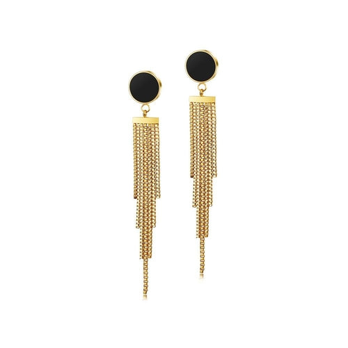 Iris Tassel Drop Earrings