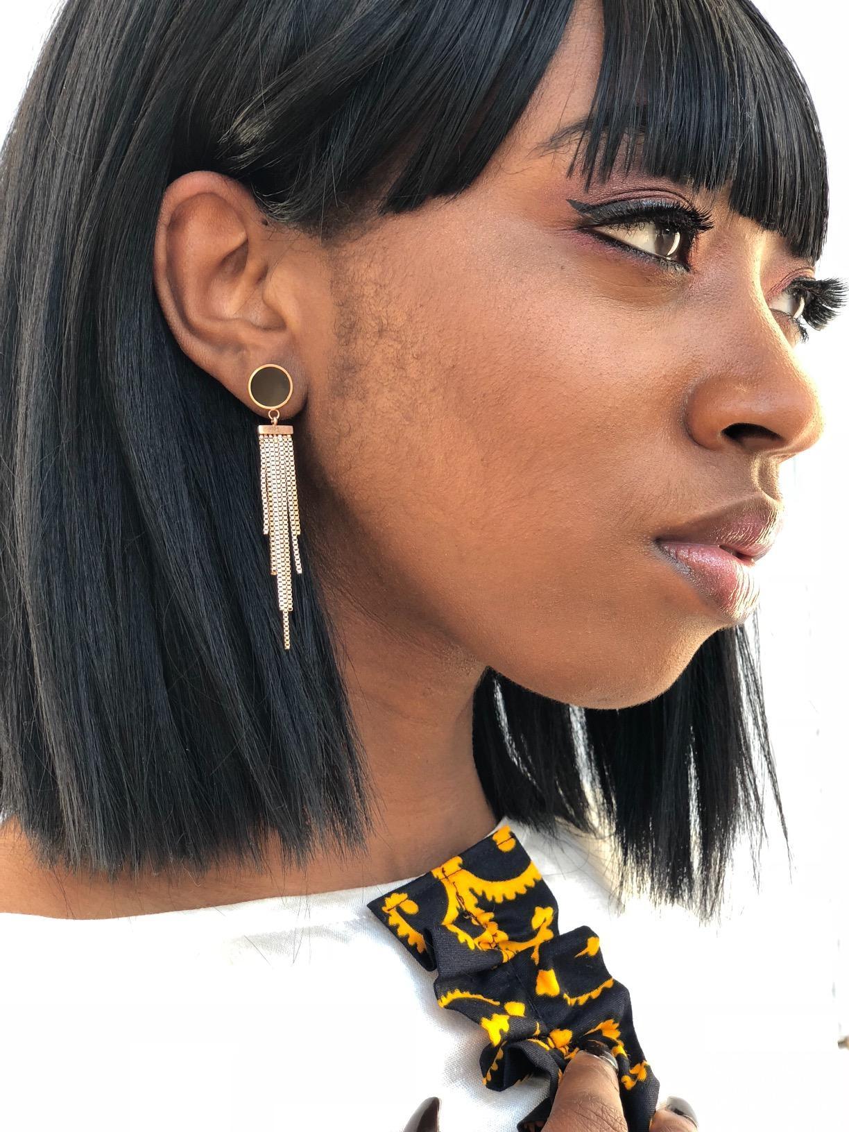 Iris Tassel Drop Earrings