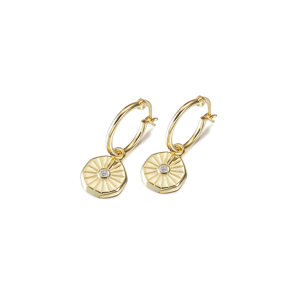 Sol Sunburst Huggie Earrings