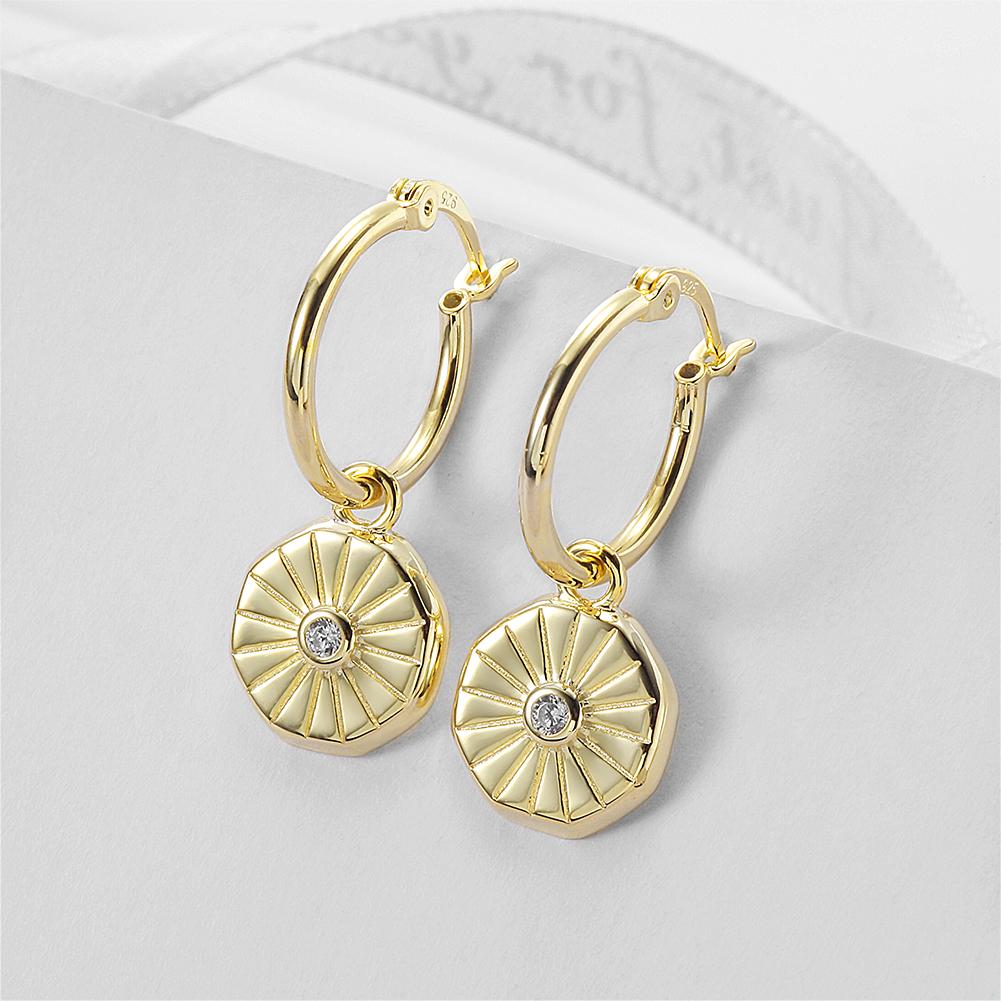 Sol Sunburst Huggie Earrings