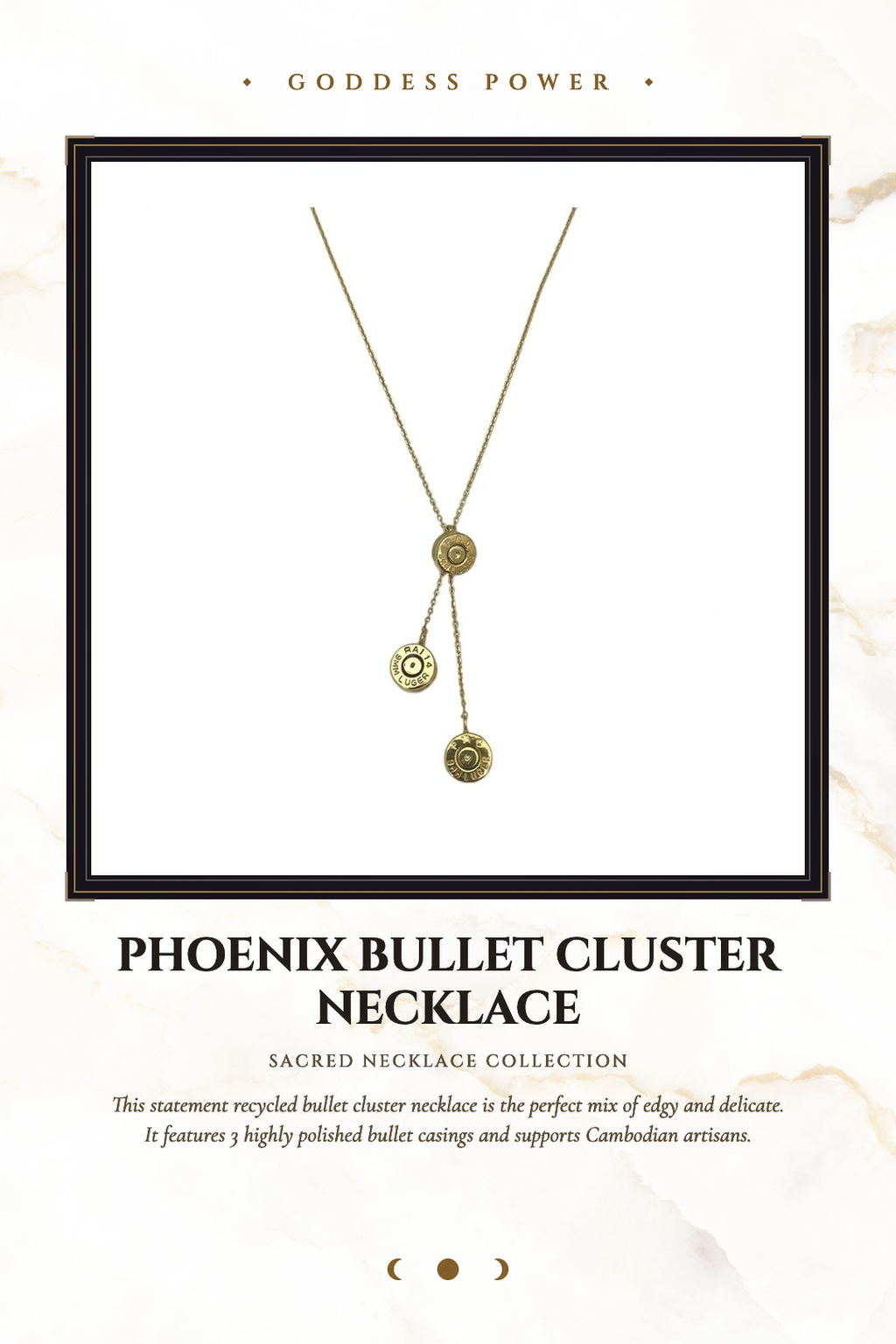 Phoenix Bullet Cluster Necklace