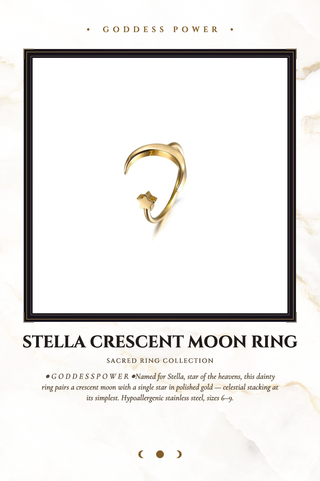 Stella Crescent Moon Ring