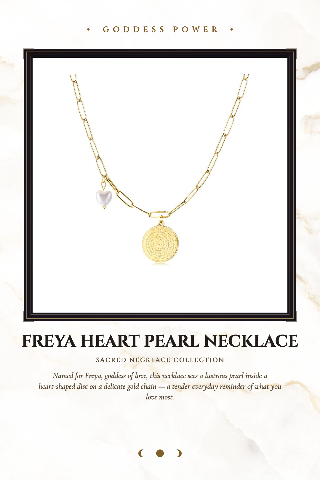 Freya Heart Pearl Necklace