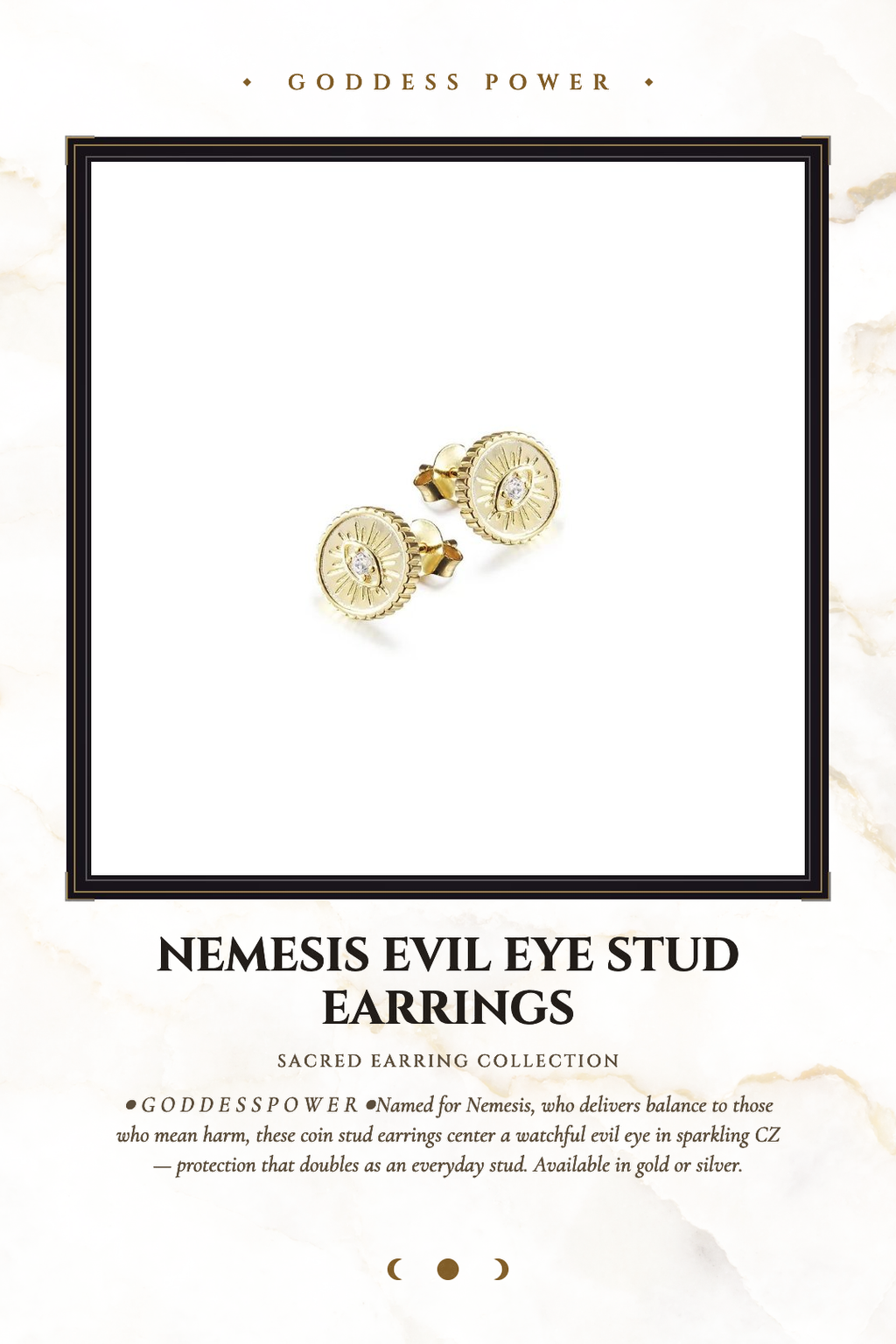 Nemesis Evil Eye Stud Earrings