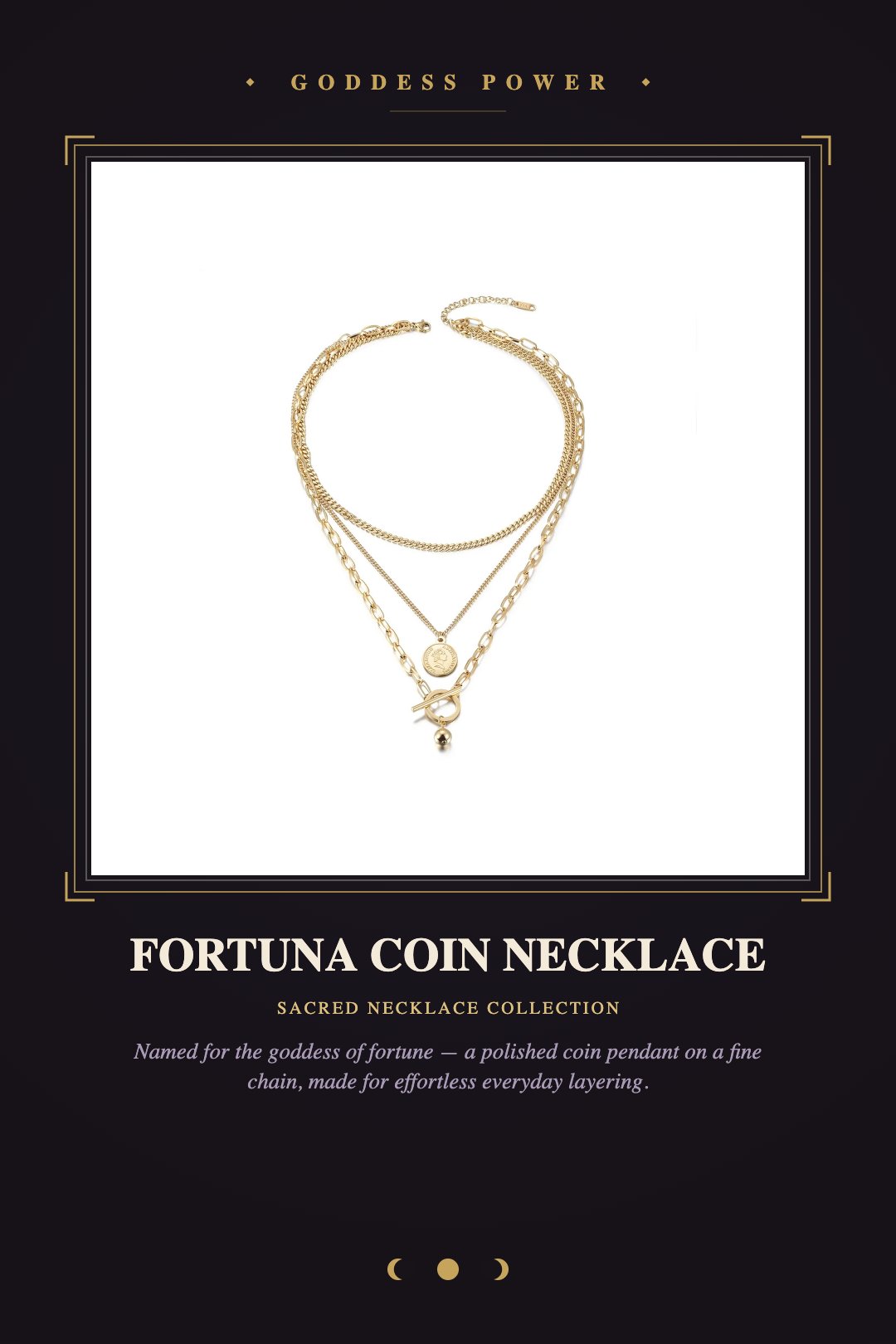 Fortuna Coin Necklace - Goddess Power Hero