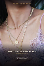 Fortuna Coin Necklace - Lifestyle
