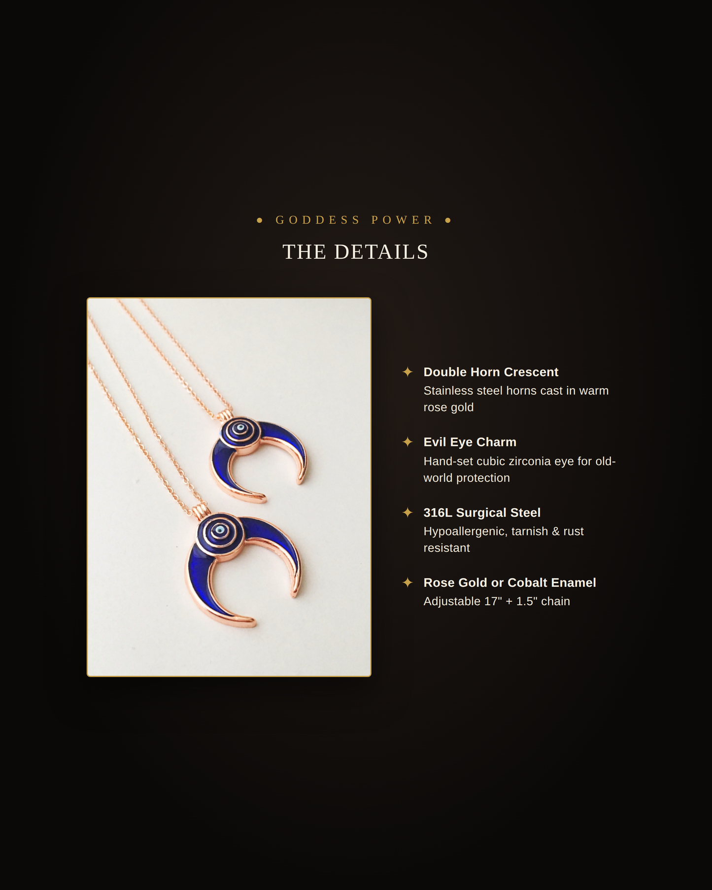 Double Horn Guardian Necklace