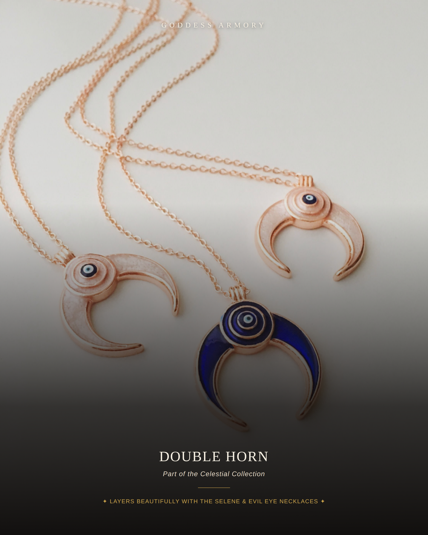 Double Horn Guardian Necklace