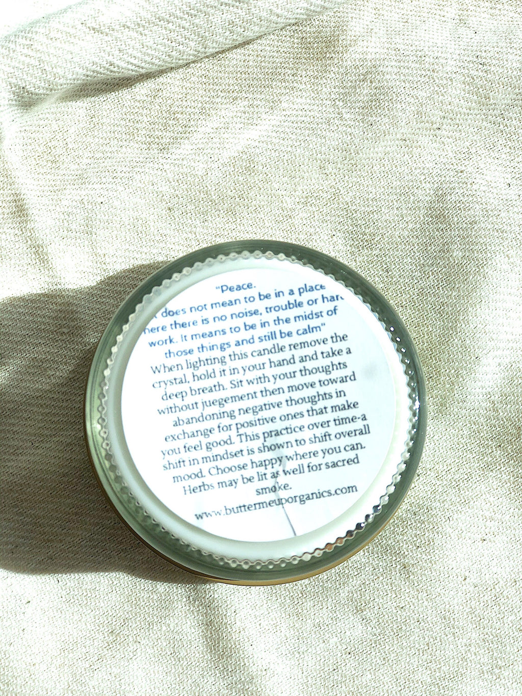 Peace Ritual Candle — Clear Quartz
