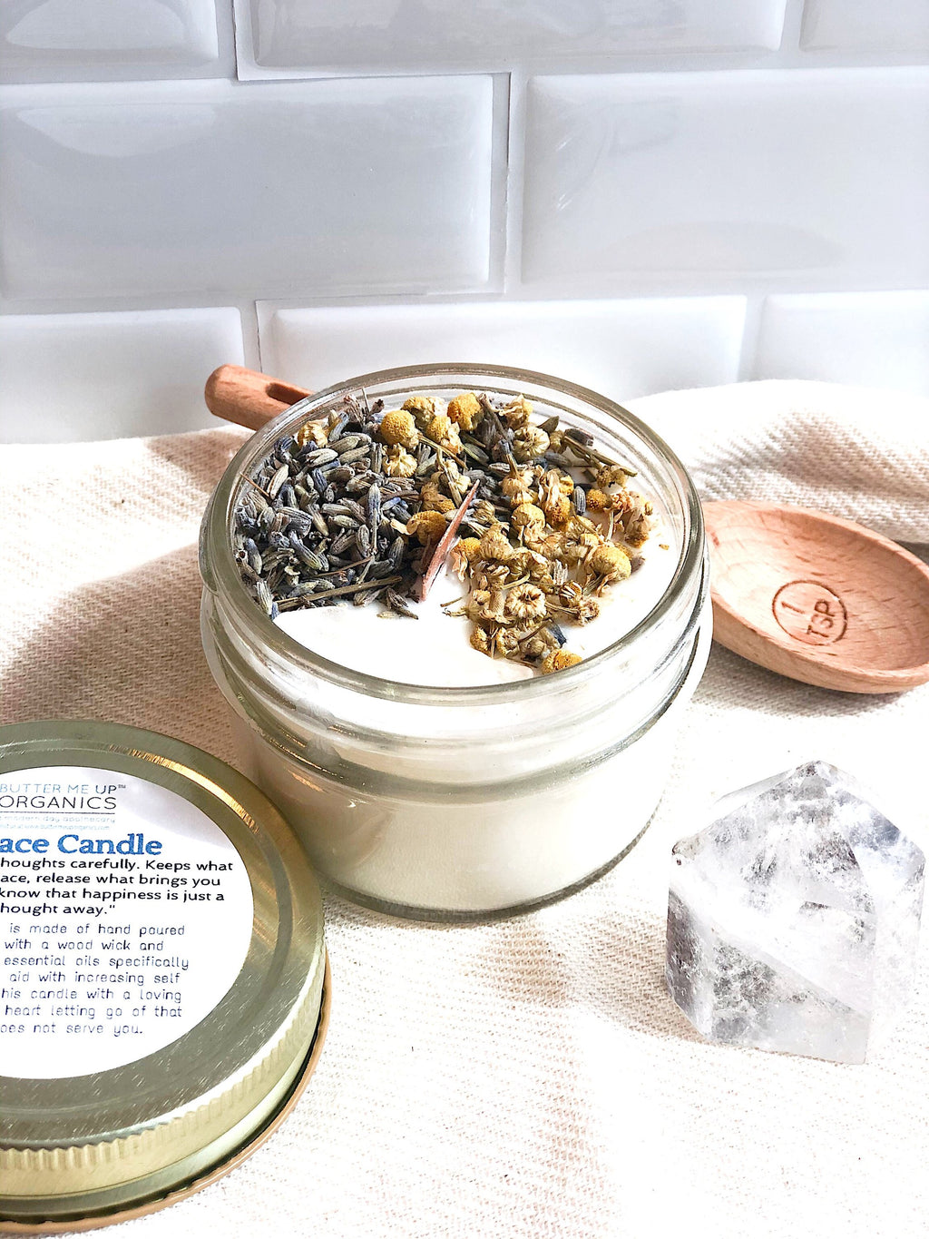 Peace Ritual Candle — Clear Quartz