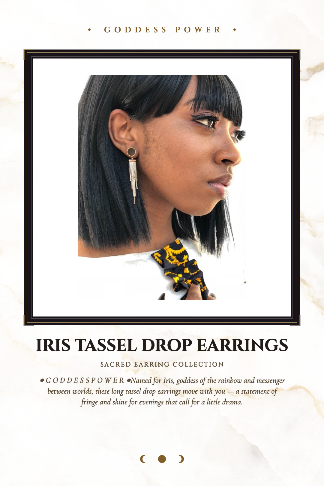Iris Tassel Drop Earrings