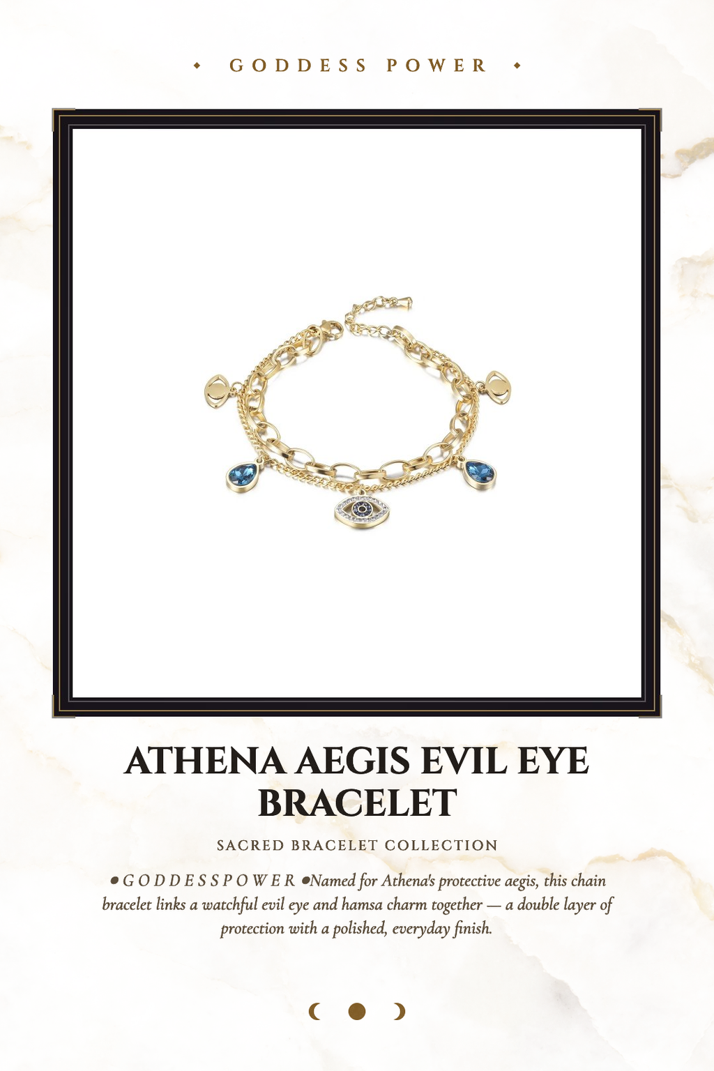 Athena Aegis Evil Eye Bracelet