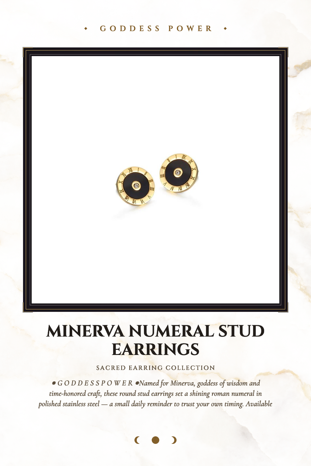 Minerva Numeral Stud Earrings