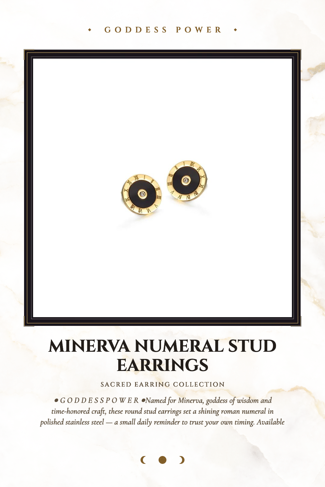 Minerva Numeral Stud Earrings