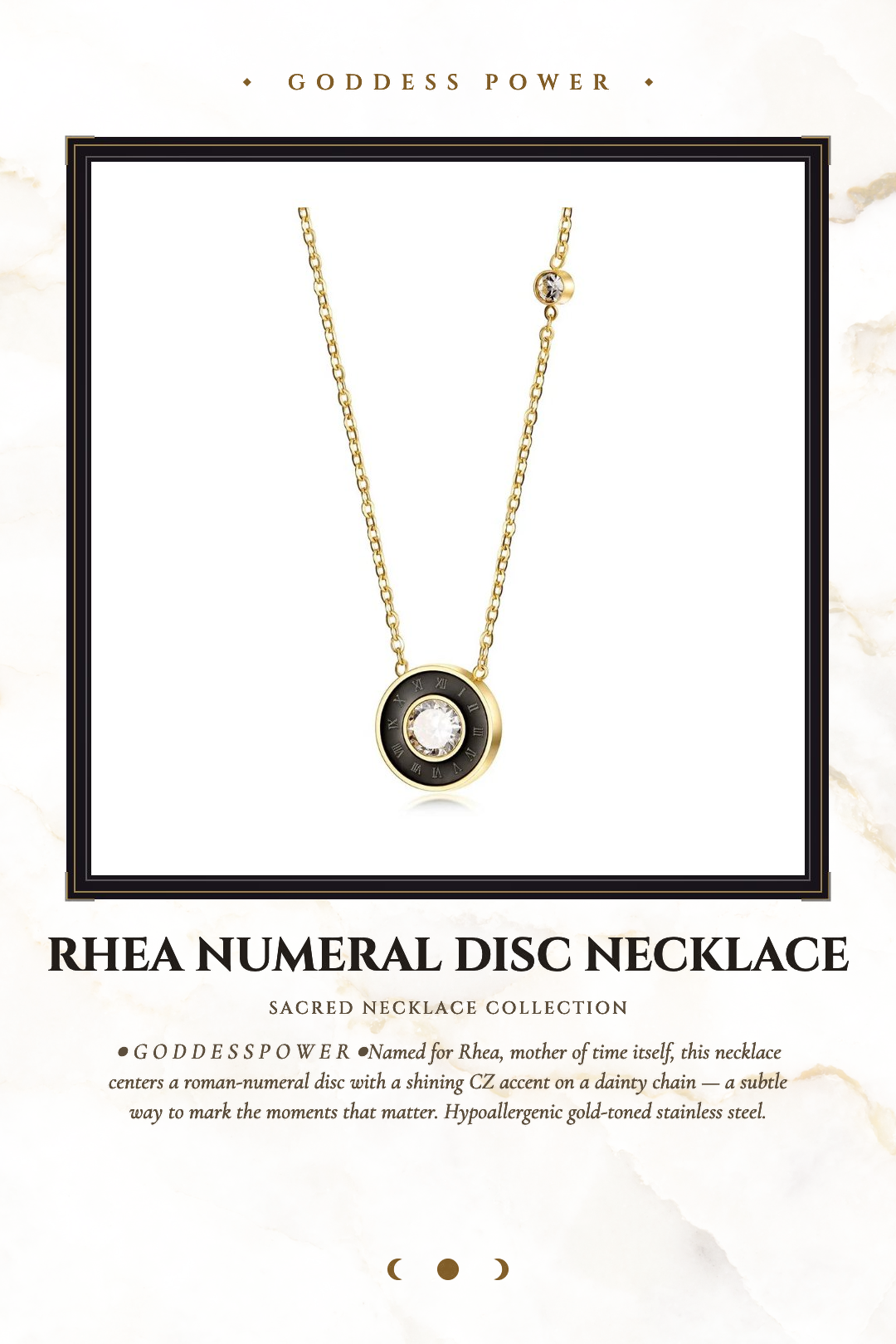 Rhea Numeral Disc Necklace