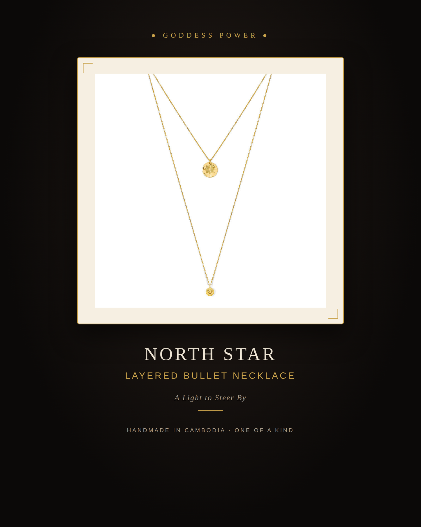 Layered North Star Bullet Necklace