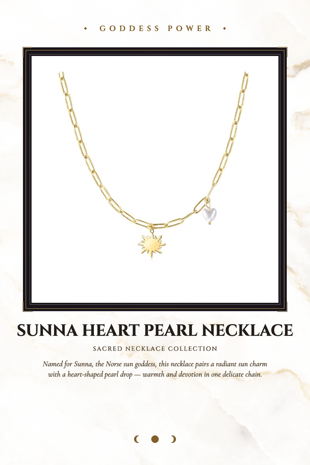 Sunna Heart Pearl Necklace
