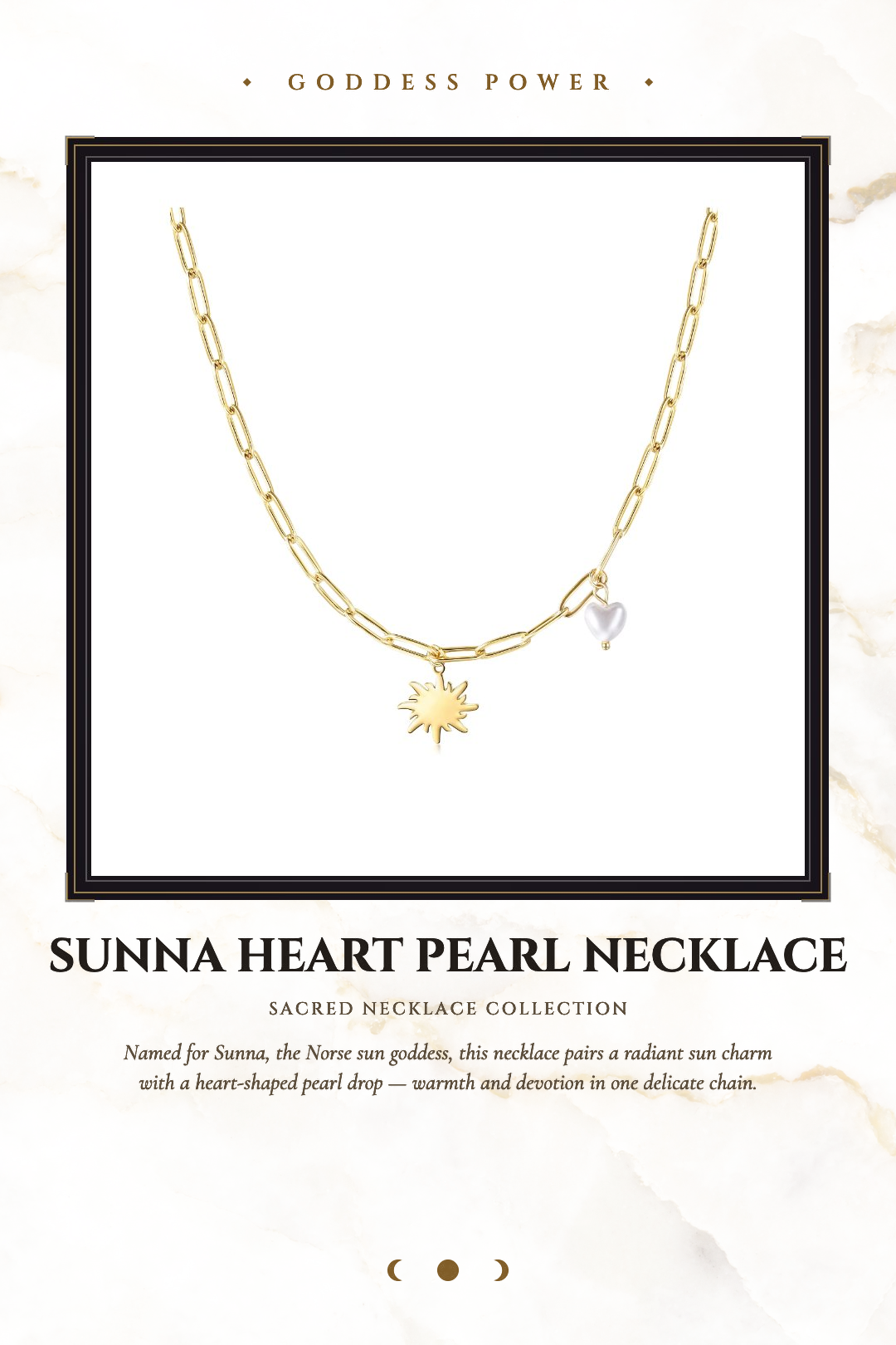 Sunna Heart Pearl Necklace