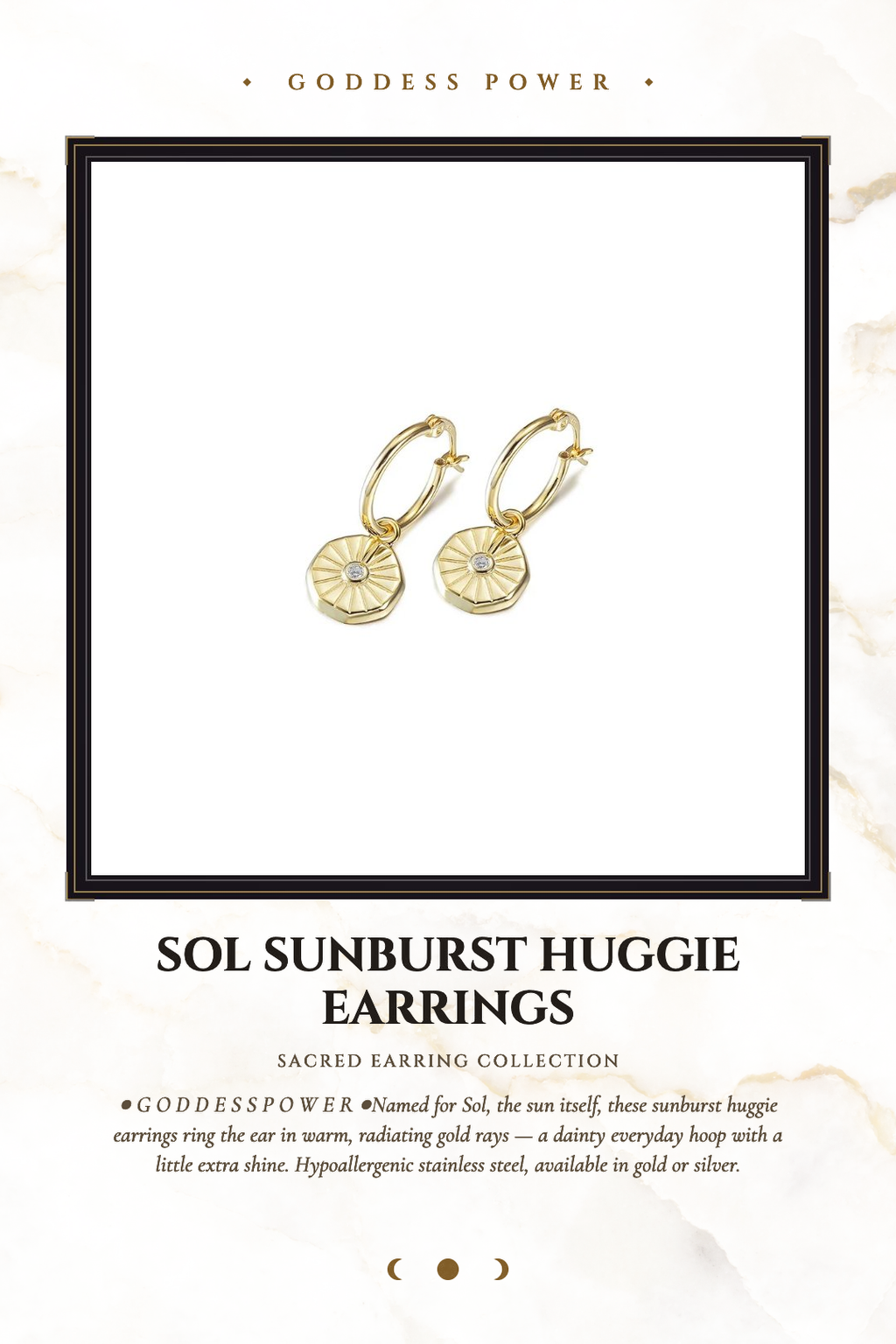 Sol Sunburst Huggie Earrings